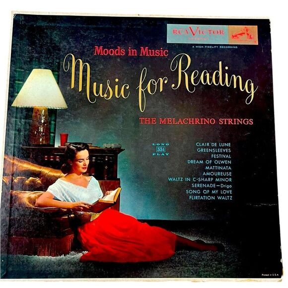 VINTAGE - THE MELACHRINO STRINGS MUSIC FOR READING 12” VINYL RECORD - Picture 1 of 5